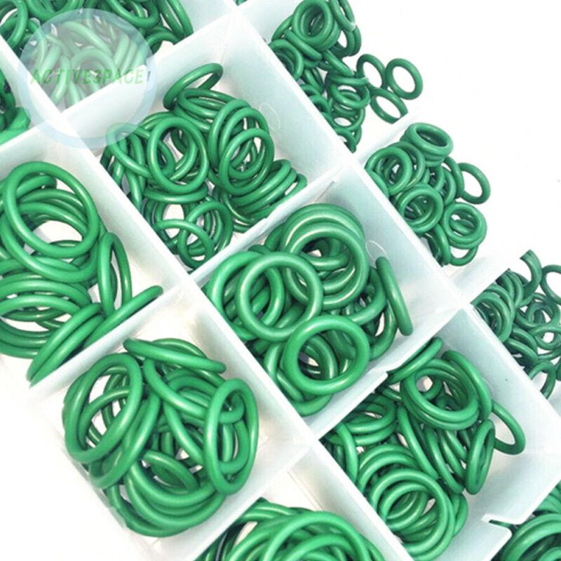 Set 530 vòng đệm tròn từ cao su màu xanh lá 18 size cho máy điều hòa xe hơi