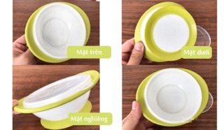 Bát ăn dặm chống đổ có nắp 310ml