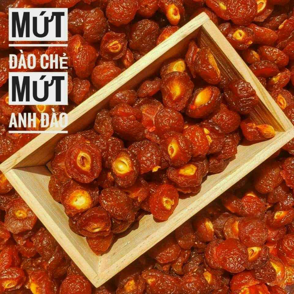 1KG Mứt anh đào bổ đôi chua ngọt, xí muội ô mai đào