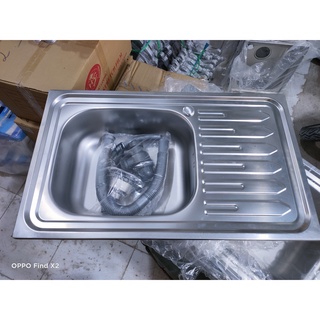 Chậu rửa chén bát 1 hộc 1 cánh inox kích thước 75x45