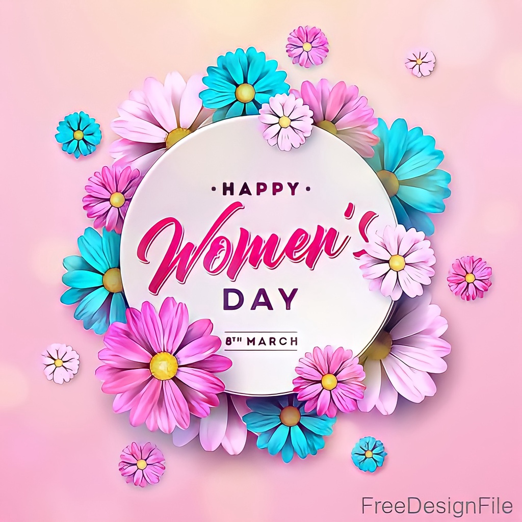 Sét thẻ 08/03 trang trí bánh sinh nhật bánh kem ( 10 thẻ /1 sét )