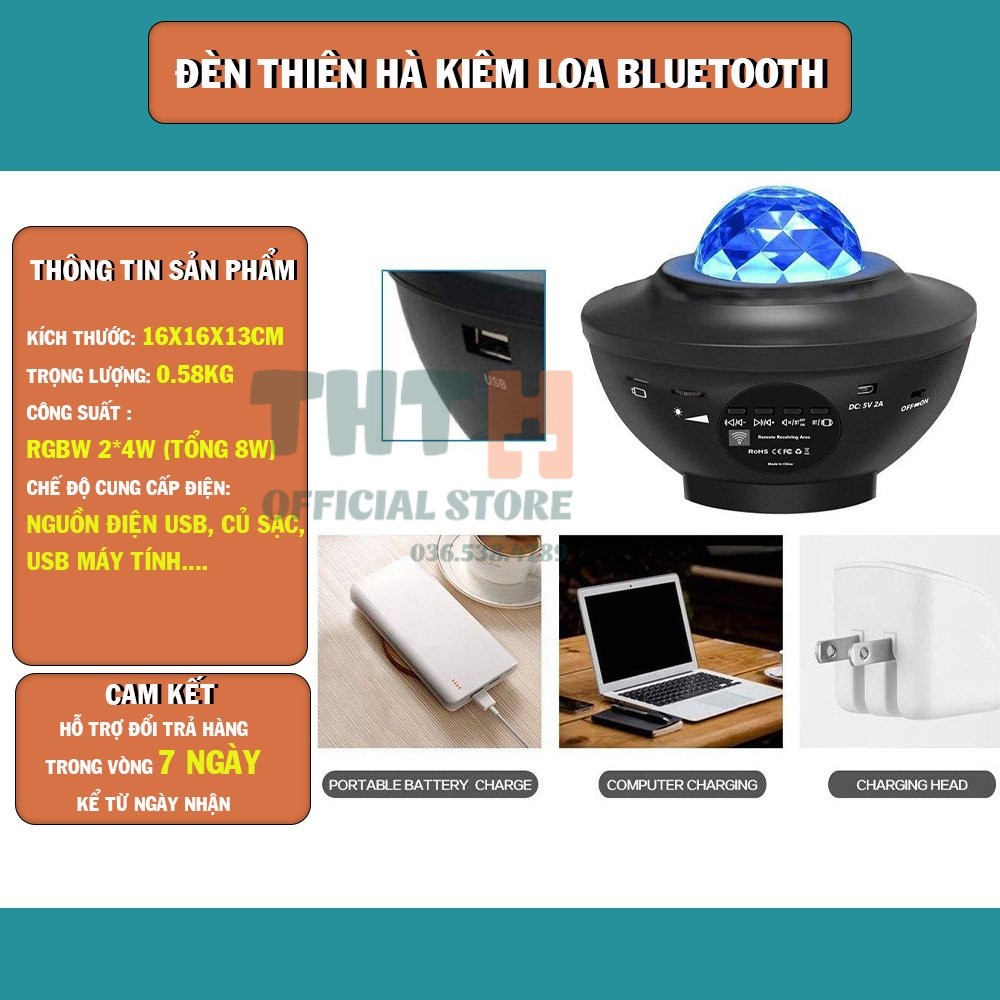 Đèn led galaxy ngàn sao kiêm loa bluetooth  đèn sân khấu tạo hiệu ứng ánh sao Hot Tiktok THTOFFICIAL