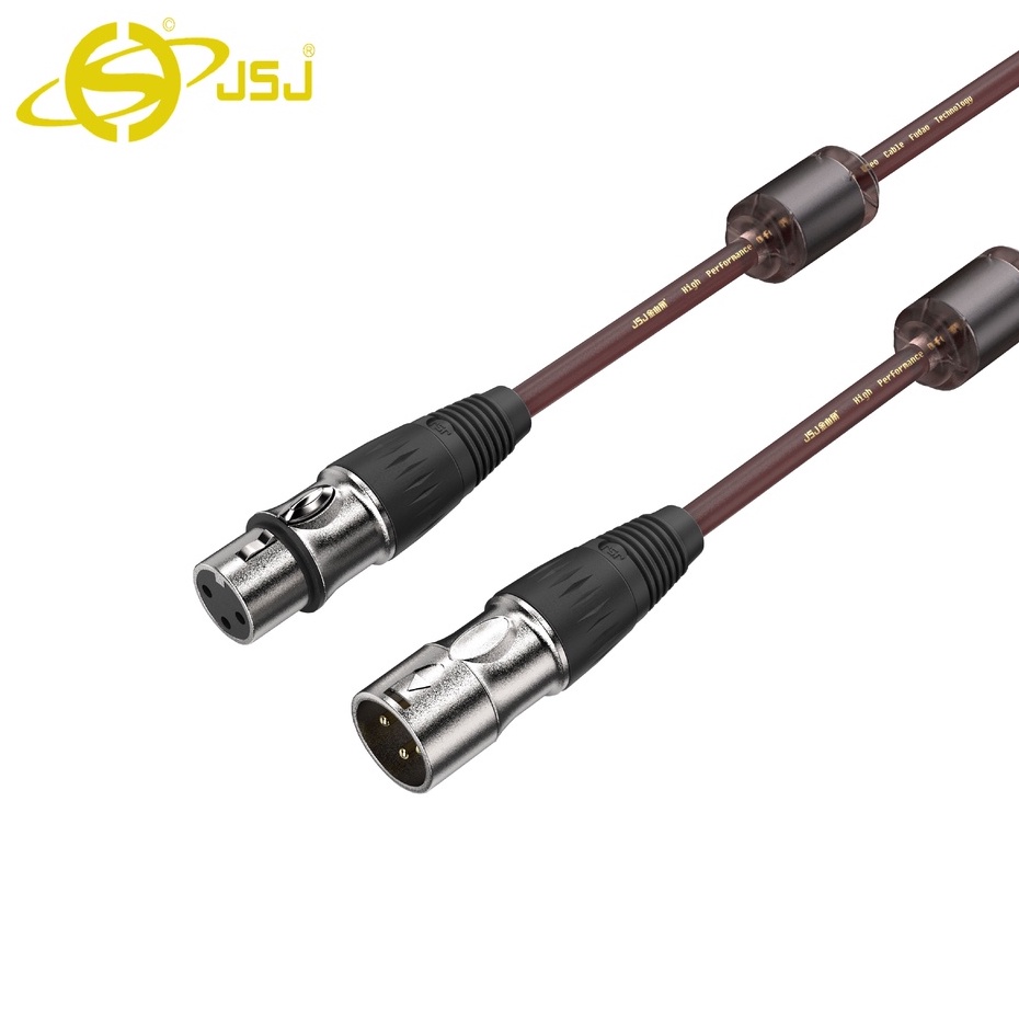 Mua Nhiều Dây canon (XLR) đực ra canon (XLR) cái JSJ 802A dài 1m được trang bị thêm cục chống nhiễu
