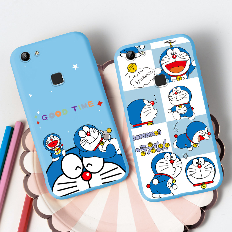 Doraemon Cheap Phone Case for Vivo X30 X7 Plus X7 X9 X9S Y19 Y53 Y55 Y66 Y67 Y71 Y71S Y81 Y83 Pro Silicone Painted Protection Cover