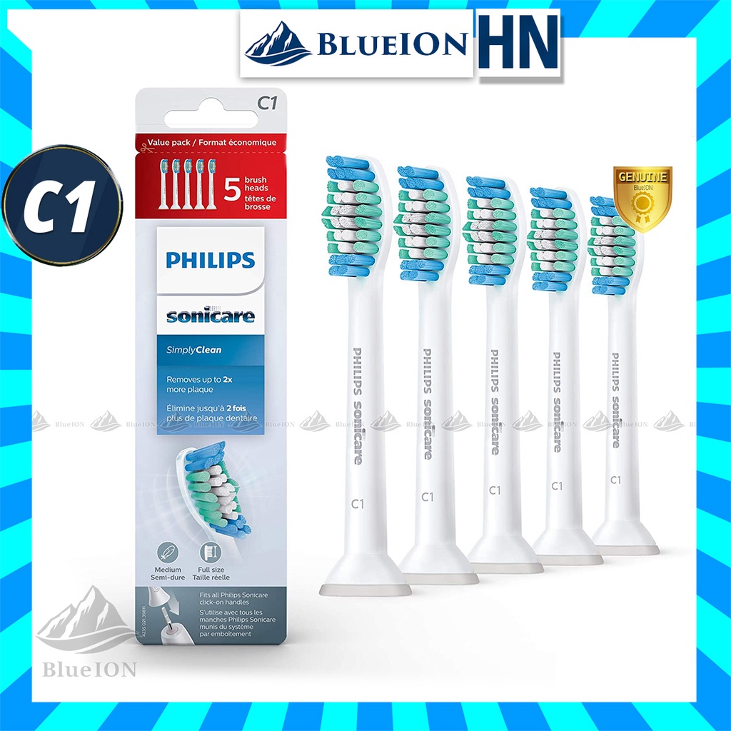 Đầu bàn chải điện Philips Sonicare C1 SimplyClean HX6015/03  HX6012/03