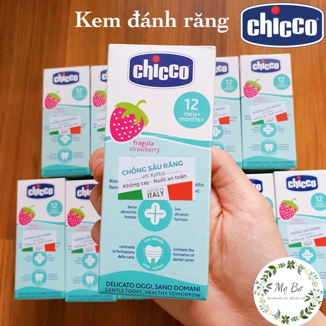 [CHICCO] KEM ĐÁNH RĂNG CHÍNH HÃNG CHICCO CHO BÉ TỪ 6 THÁNG (có thể nuốt)