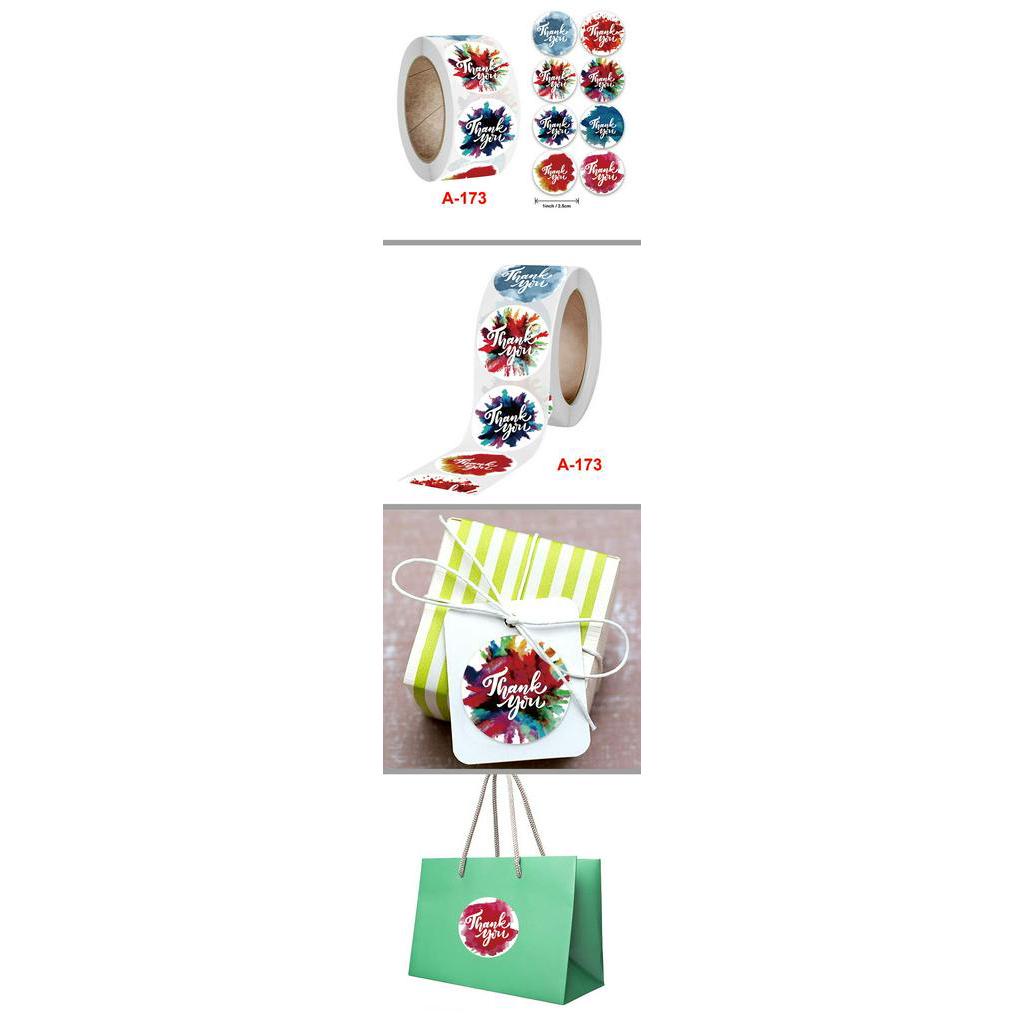 Set 500 Nhãn Dán In Chữ Thank You