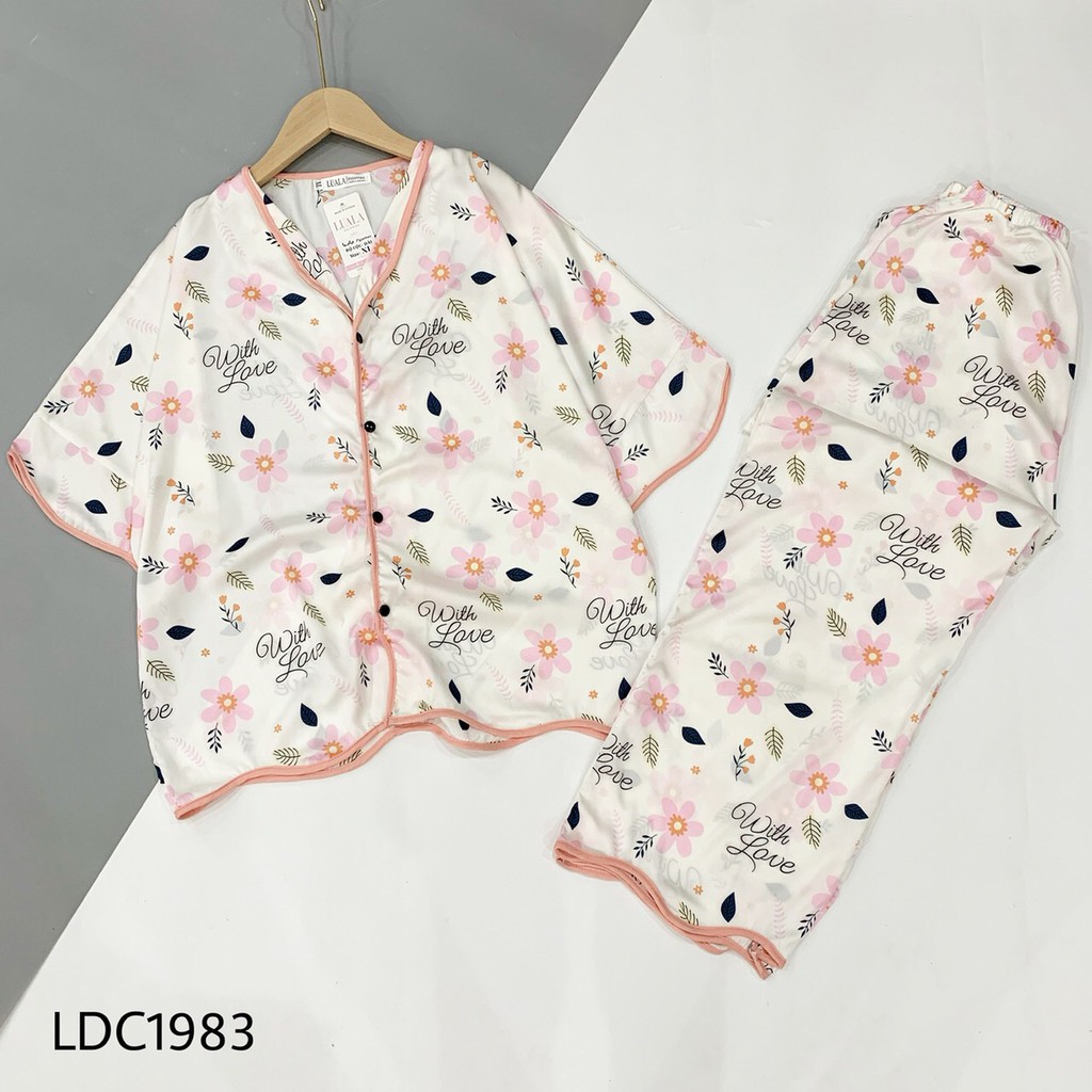 [KHUYẾN MẠI] Bộ Pijama Lụa Latin Cao Cấp Thiết Kế Tay Ngắn Quần Dài Thoải Mái Thấm Hút Mồ Hôi Cực Tốt