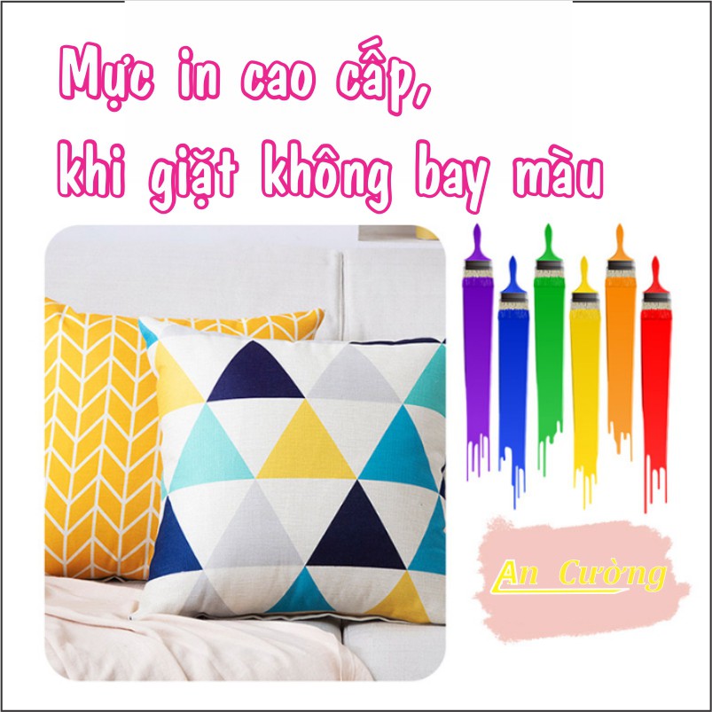 Vỏ gối vuông sofa💖𝑭𝑹𝑬𝑬𝑺𝑯𝑰𝑷💖 Áo gối sofa tựa lưng ghế văn phòng vải gai hiện đại giá rẻ