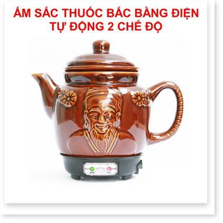 ẤM SẮC THUỐC BẮC BẰNG ĐIỆN 2 CHẾ DỘ NẤU TỰ NGẮT GỐM BÁT TRÀNG FULL COOK