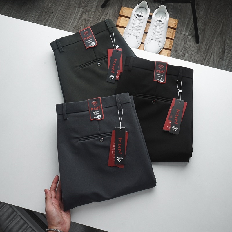 Quần short lửng tây âu lưng cứng nam vải mịn co giãn Bigsize < 120kg