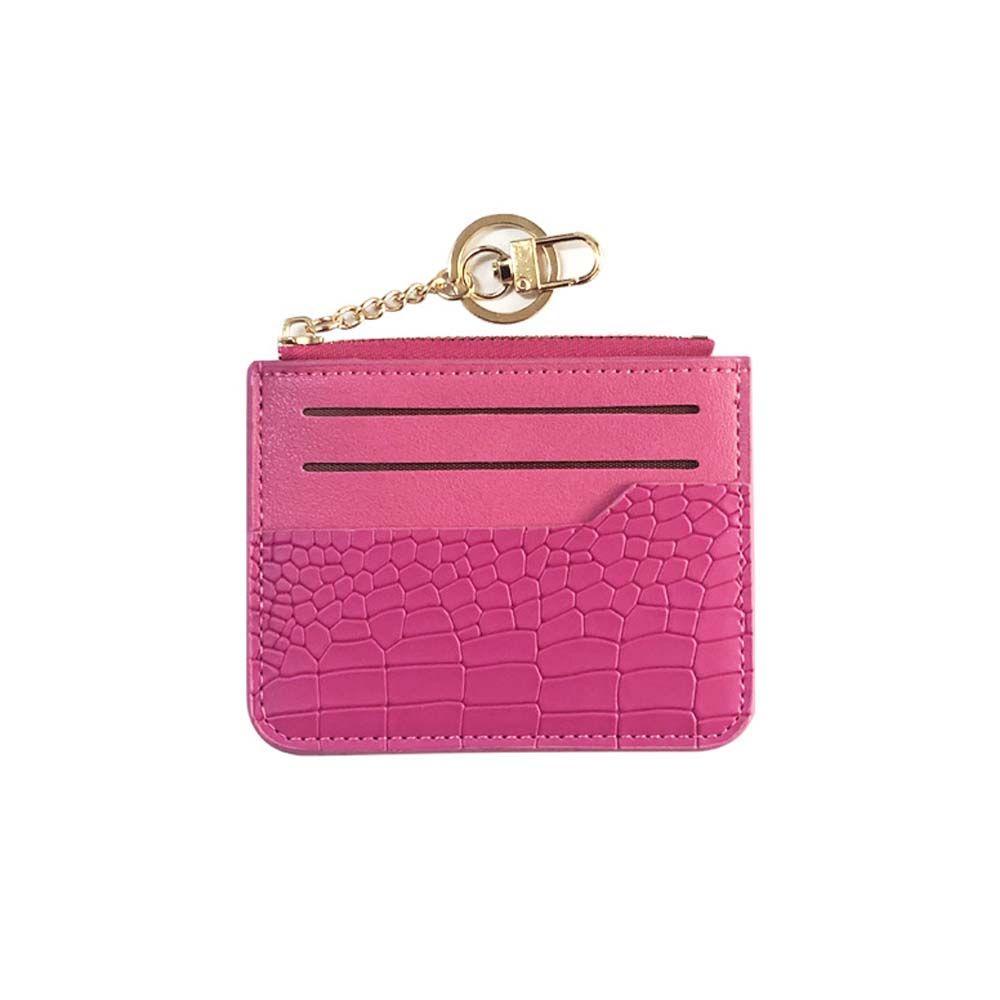 Ví Da PU Mini Có Nhiều Ngăn Đựng Thẻ Và Khóa Kéo Dành Cho Nam Nữ