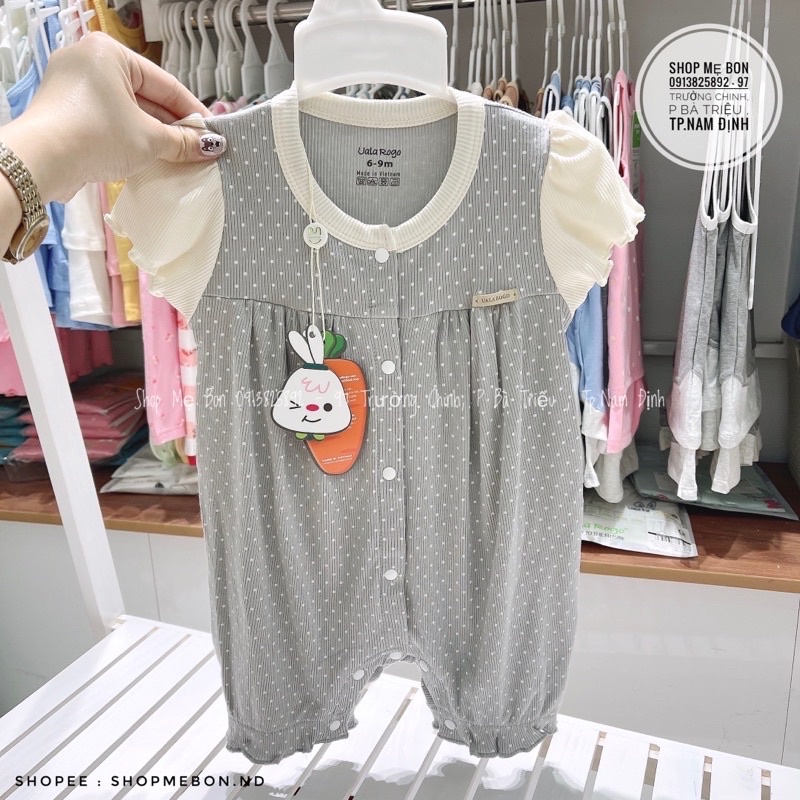 body cộc bé gái uala rogo (3m-12m)