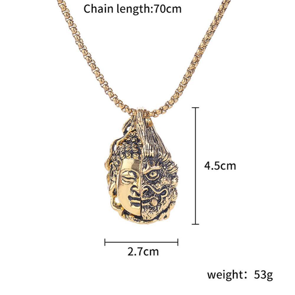 Vòng cổ Mặt Hình Phật Mạ Vàng 18K A5K5 Thời Trang Cho Nam Nữ