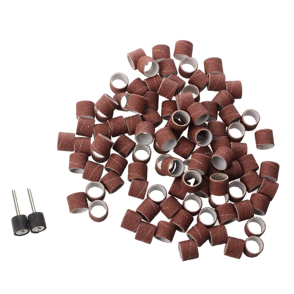 100 Vỏ giấy nhám 1/2" với 2 trục gá cho máy đánh bóng Đremel