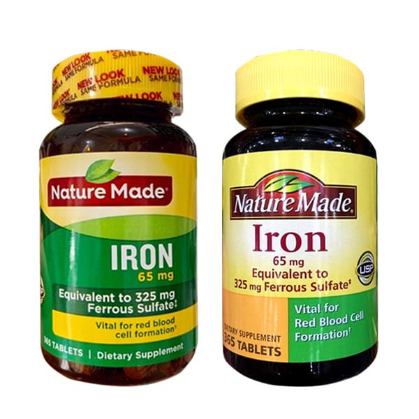 Viên uống Nature Made Iron (sắt) 65mg hộp 365 viên Mỹ