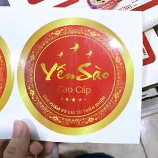 Combo 10 tem decal giấy tròn yscc - 3.5cm/ 5.5cm/ 8.5cm