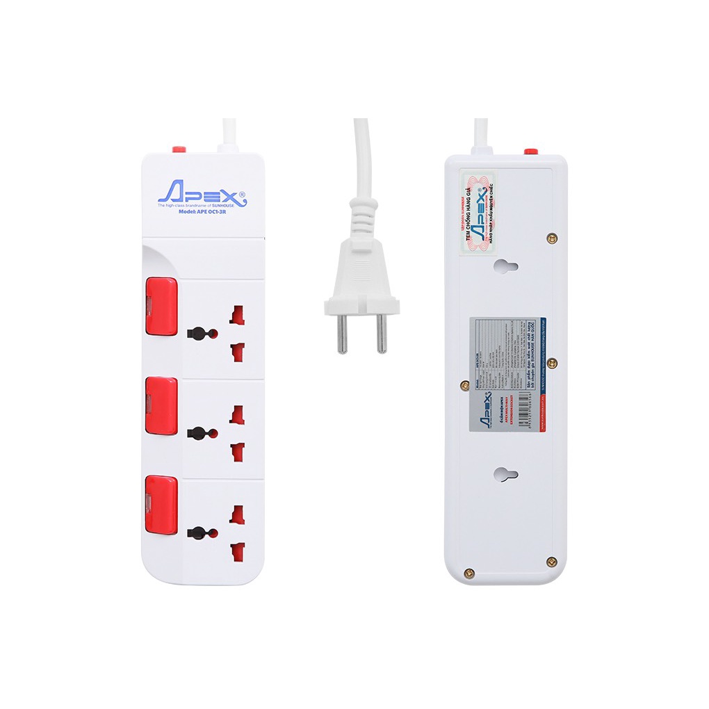 Ổ cắm chịu tải VINAMAX có Aptomat chống giật của Kyokuto / ổ cắm thông minh Apex APE OC1-3R