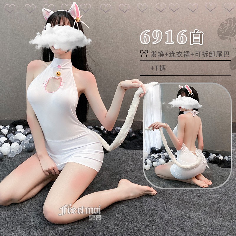 Bộ Đồ Hóa Trang Mèo Khoét Cổ Gợi Cảm Cho Nữ 6916 | BigBuy360 - bigbuy360.vn