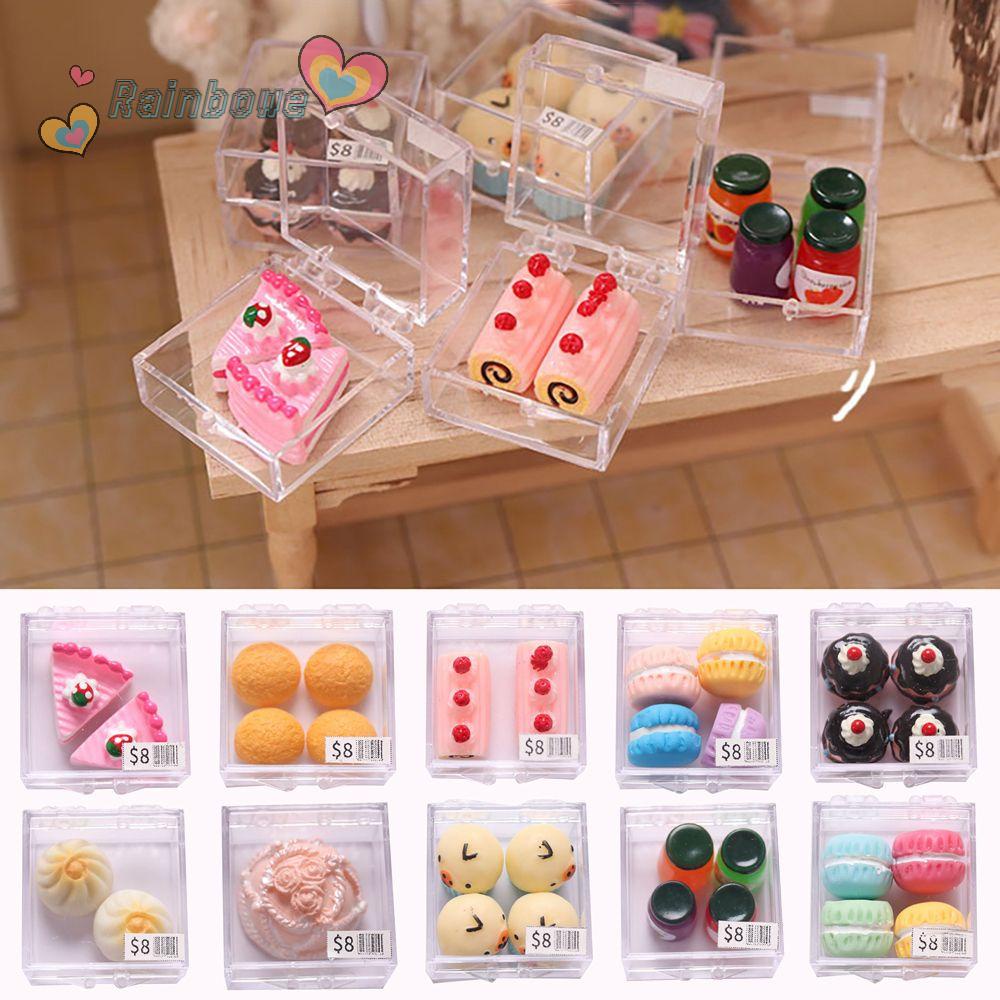 Hộp Đựng Bánh Kem Đồ Chơi Trong Suốt Dành Cho Nhà Búp Bê 1:12