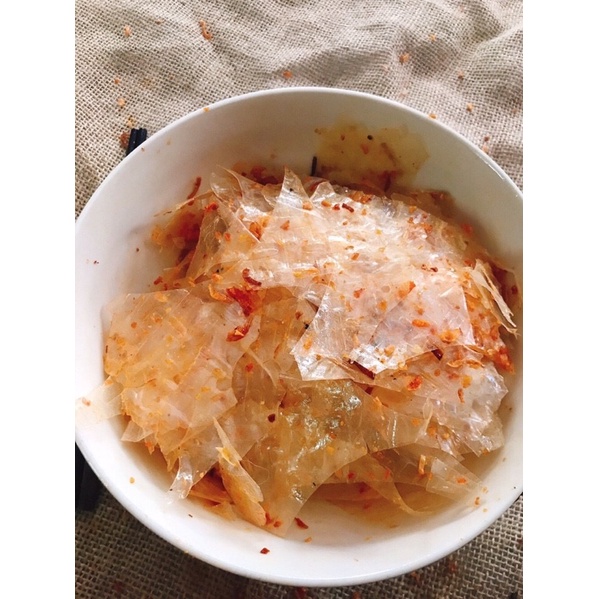 Bánh tráng satế tỏi nhà làm