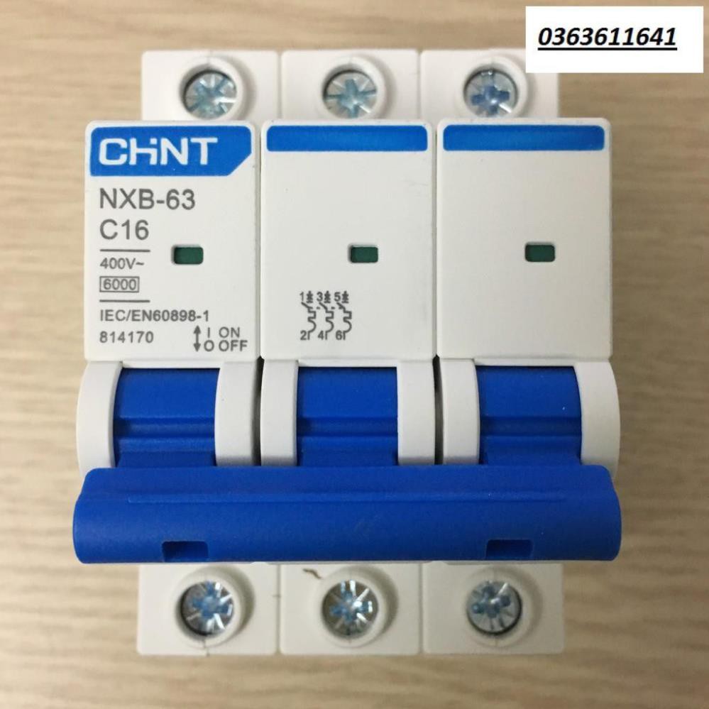 Attomat MCB CHINT NXB-63 3P C16