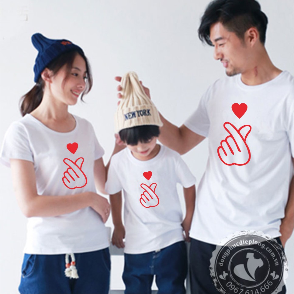 Áo gia đình thả tym đẹp