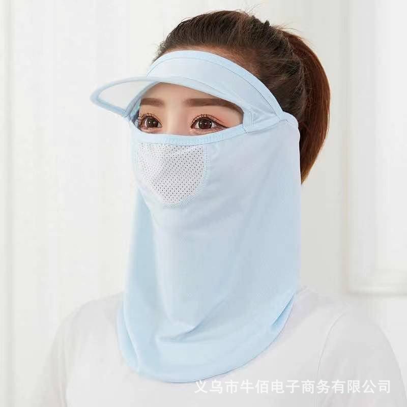 Mũ chống nắng ninja có chìa che kín mặt kín cổ gáy vải thun lạnh thoáng mát thời trang