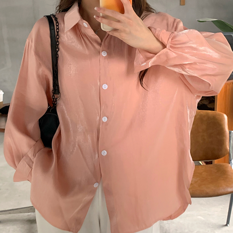 SUXI Áo sơ mi tay dài thời trang cổ điển cho nữ