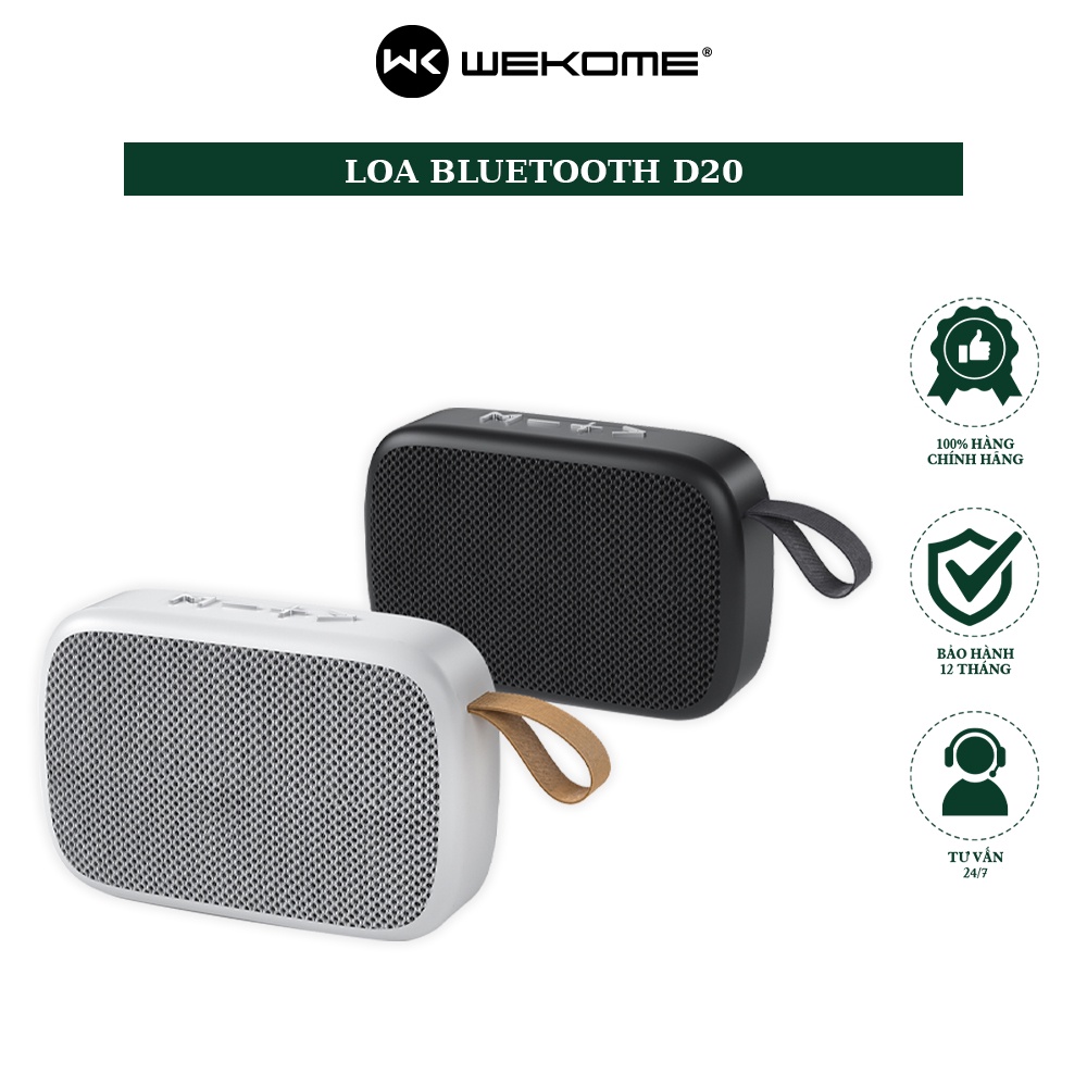 Loa Bluetooth không dây cầm tay Wekome D20 USB V5.0 kiểu dáng thời trang