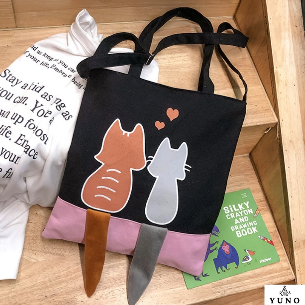 Túi Vải Bố Canvas Tote Đựng Đồ Quần Áo Đeo Vai Thời Trang Giá Rẻ YUNO M29