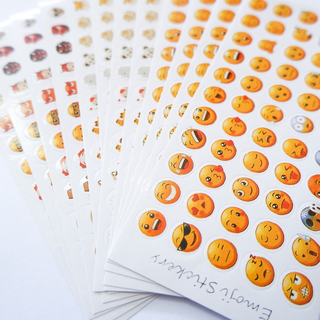 1 Tấm sticker trang trí (Emoji Stickers)
