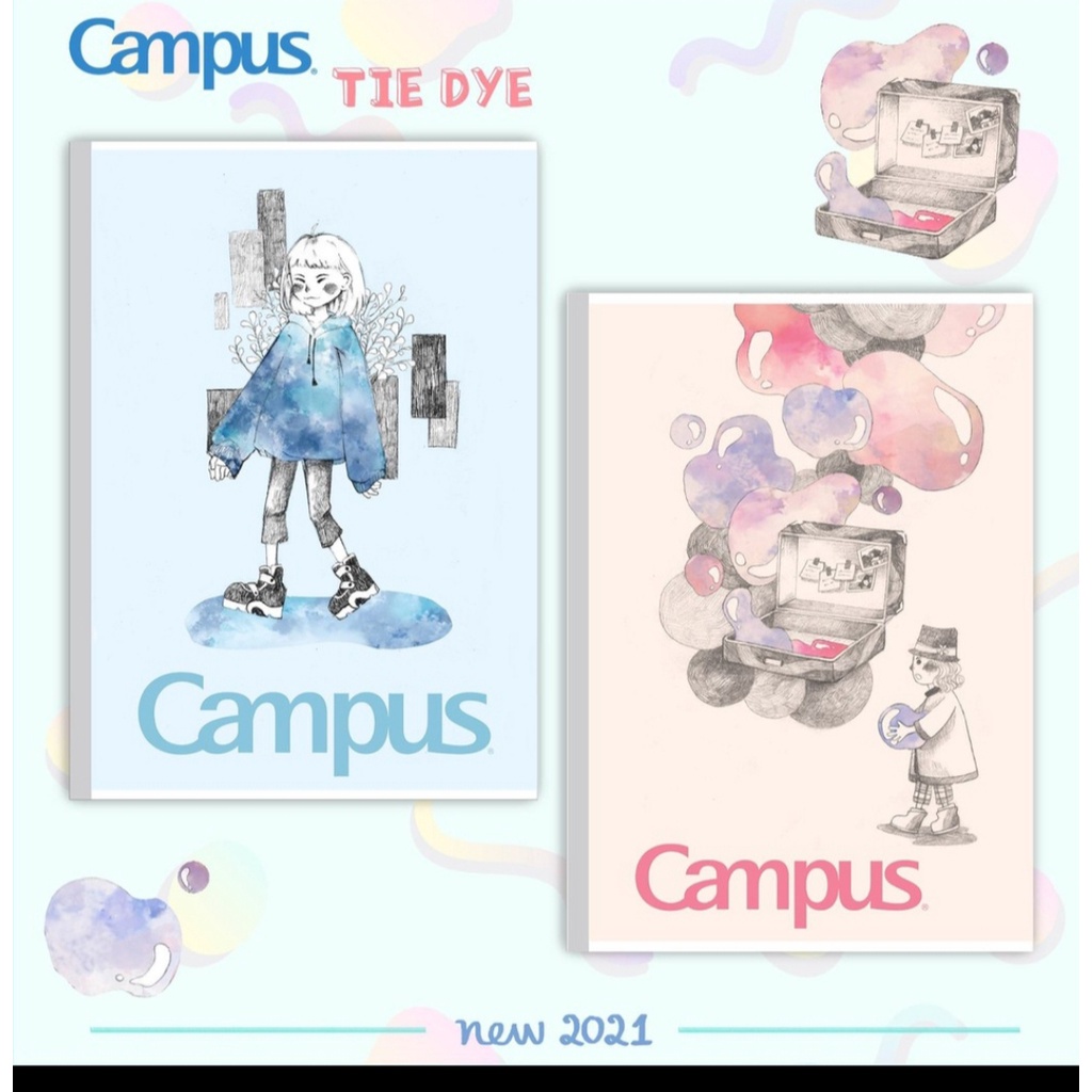 [Mã LIFEBOOK1 giảm 30K đơn 150K] Vở KN Campus TIE DYE 80 trang (Lốc 10 quyển)