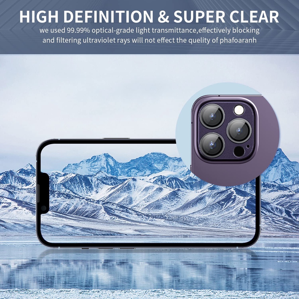Miếng Dán Cường Lực Bảo Vệ Ống Kính Máy Ảnh Bằng Kim Loại Cho iphone 14 pro max 14plus 13 pro