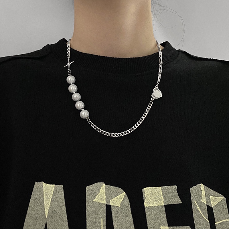 Vòng cổ Đính Ngọc Trai Phản Quang Phong Cách Hiphop