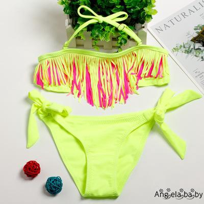 Bộ Bikini Hai Mảnh Tua Rua Cho Bé Gái