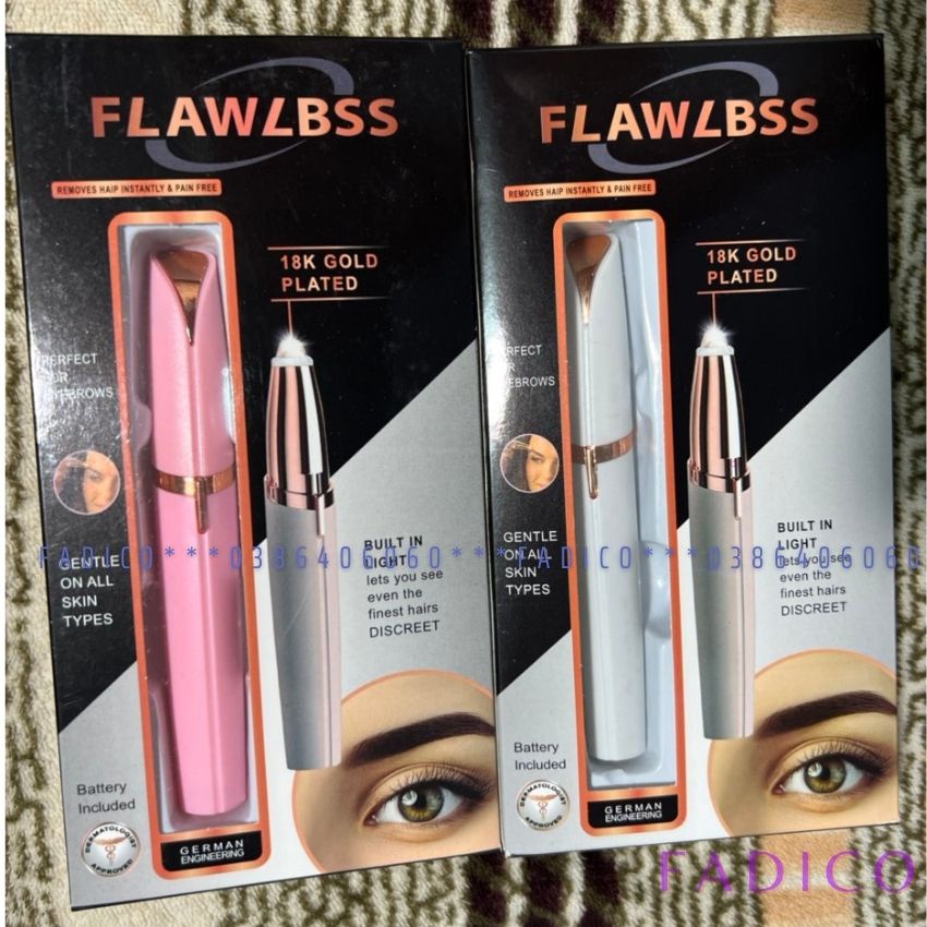 [HCM](Tặng Pin)Bút tỉa lông mày,máy tỉa lông mày FlawLess nhỏ gọn,dùng pin và sạc điện tiện lợi di chuyển-fadico