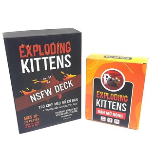 KingdomToys - Combo mèo nổ đen Exploding Kittens + 4 bản mở rộng