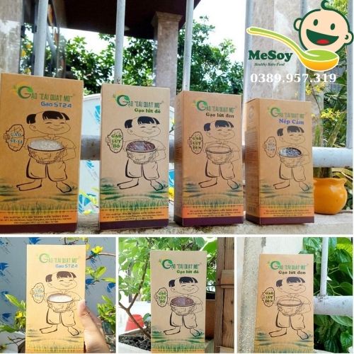 Gạo ST24/ lứt đen/ lứt đỏ/ nếp cẩm Cái Quạt Mo 1kg