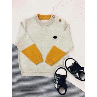 Áo len sợi cotton cài vai momma