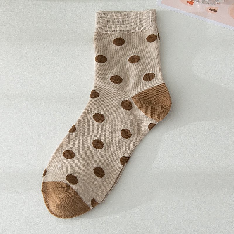 Tất gấu nâu Mivino vớ cute cao cổ cotton phong cách Hàn Quốc TN139