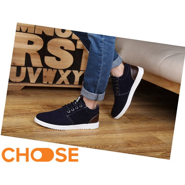 Giày Nam Choose Giày Da Lộn Nam Thể Thao Sneaker Cột Dây Lịch Lãm Gía Rẻ Cho Sinh Viên G26K4 | BigBuy360 - bigbuy360.vn