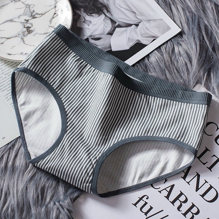 Combo 10 Quần Lót Nữ Cotton Mềm Mịn Kẻ Sọc (40-60kg)