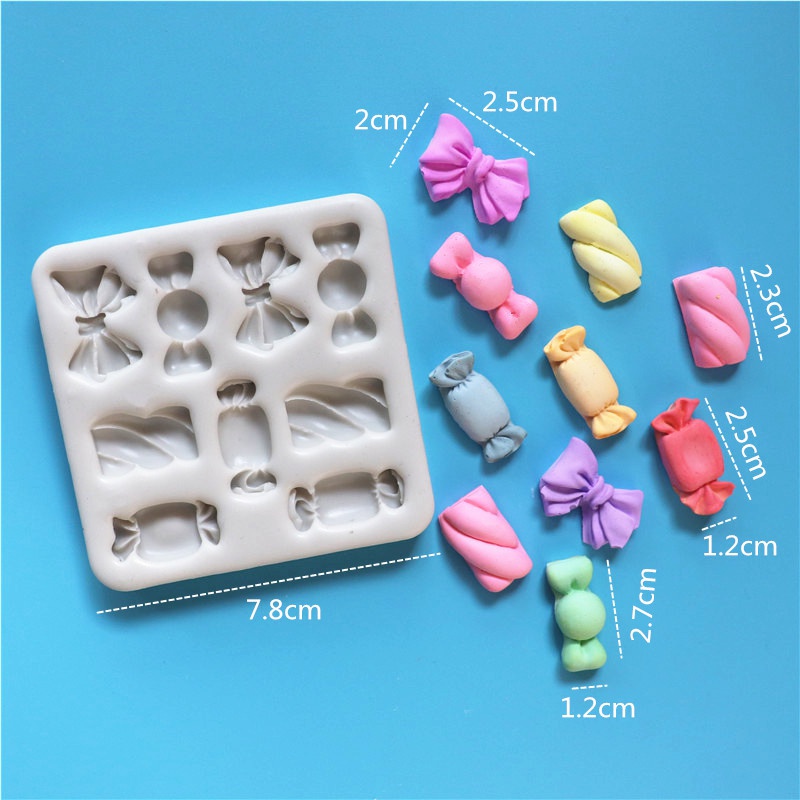 Khuôn Silicone Làm Bánh/Sô Cô La/Kẹo Ngọt Hình Nơ Diy