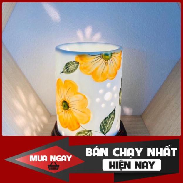 [SP BÁN CHẠY] Đèn xông tinh dầu Bát Tràng hàng khắc nổi