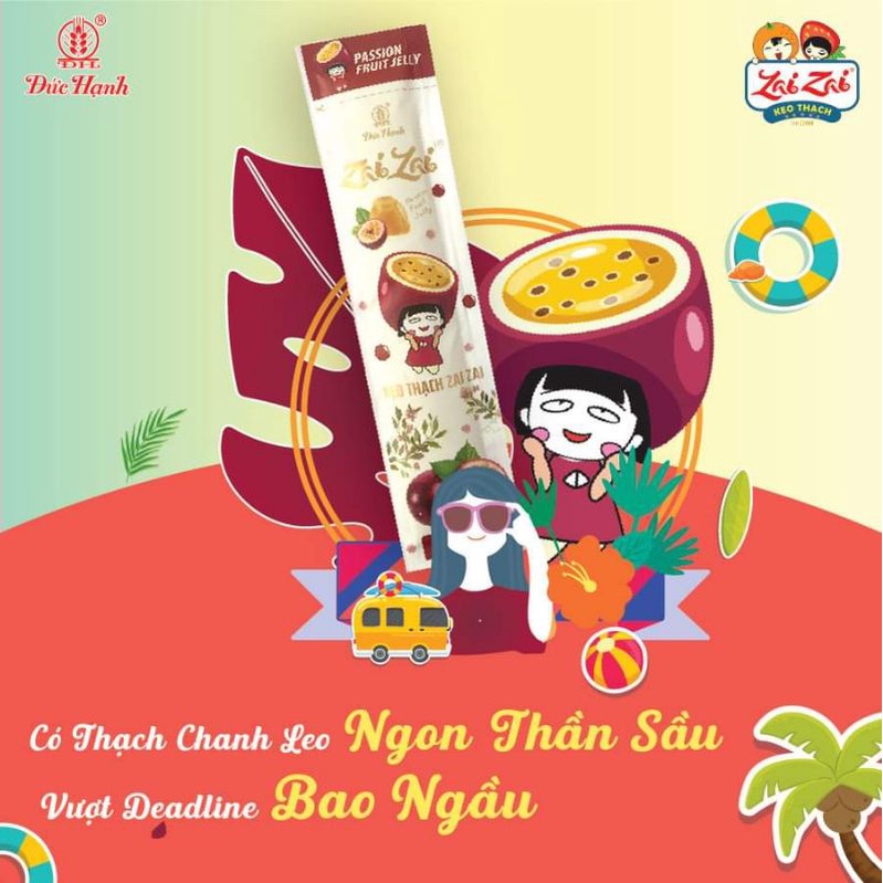 Thùng 5kg Thạch zai zai - kẹo zai zai Đức Hạnh - thanh dài/ thanh ngắn - ăn vặt