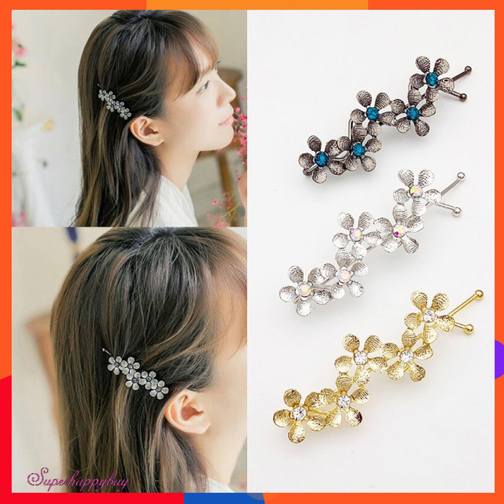 Kẹp tóc kim loại tạo hình sừng tuần lộc dễ thương cho nữ