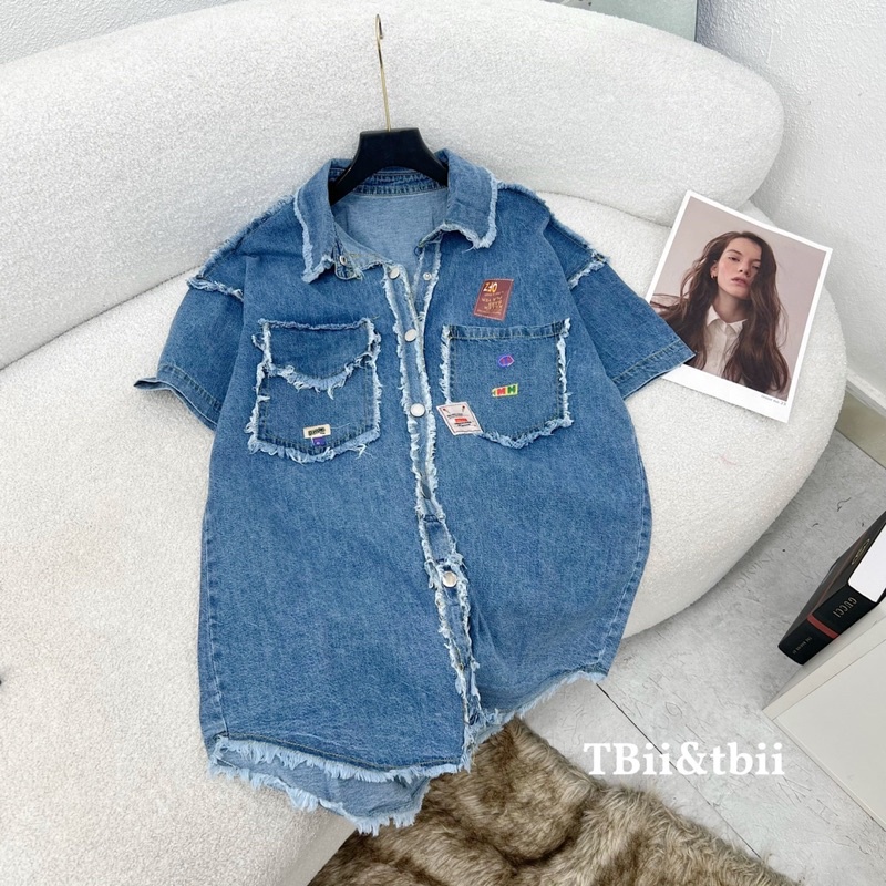 Áo bò rách viền