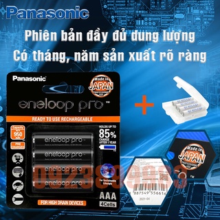 [Phiên bản đầy đủ dung lượng] Pin Sạc Eneloop Pro AAA Đen 950 mAh - madein Japan 1,2V Vỉ 4 Viên BK-3HCCE/4BT