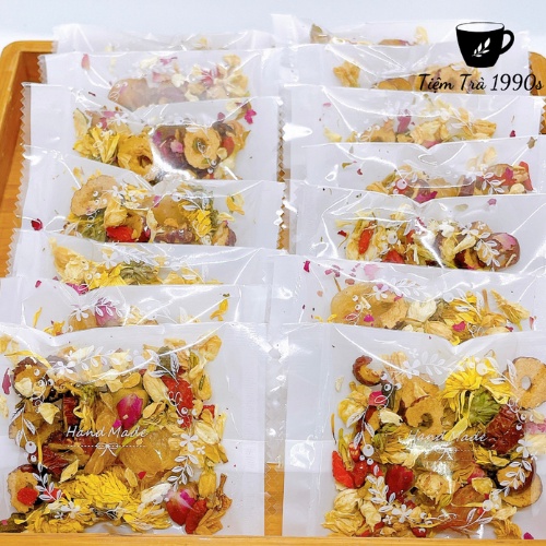 Combo 20 gói trà thảo mộc giảm cân, đẹp da, chống lão hoá, an thần, thanh nhiệt, giải độc, mát gan - TIỆM TRÀ 1990S